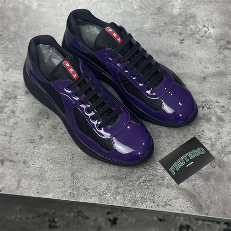 black and purple prada shoes|Prada sneakers no closet.